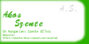 akos szente business card